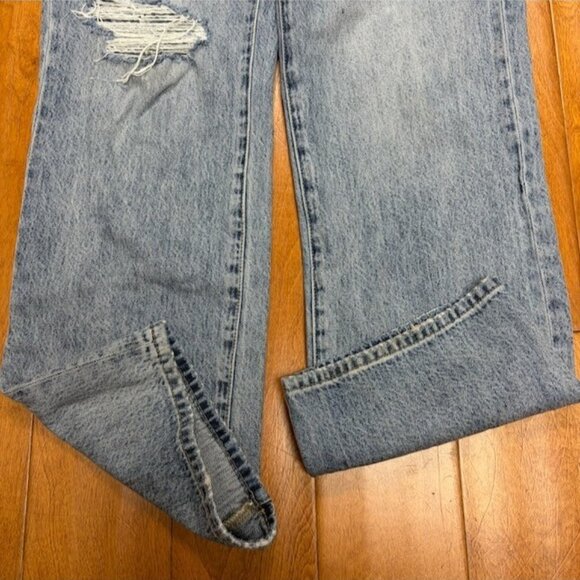 Pistola Womens Cassie Super High Rise Straight Jeans Distressed Size 31 Button - Picture 11 of 13